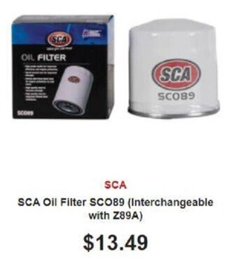 SuperCheap Auto SCA Oil Filter SCO89 (Interchangeable with Z89A) offer