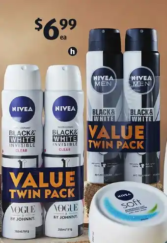 ALDI Nivea Invisible Anti-Perspirant Deodorant 2x150g offer