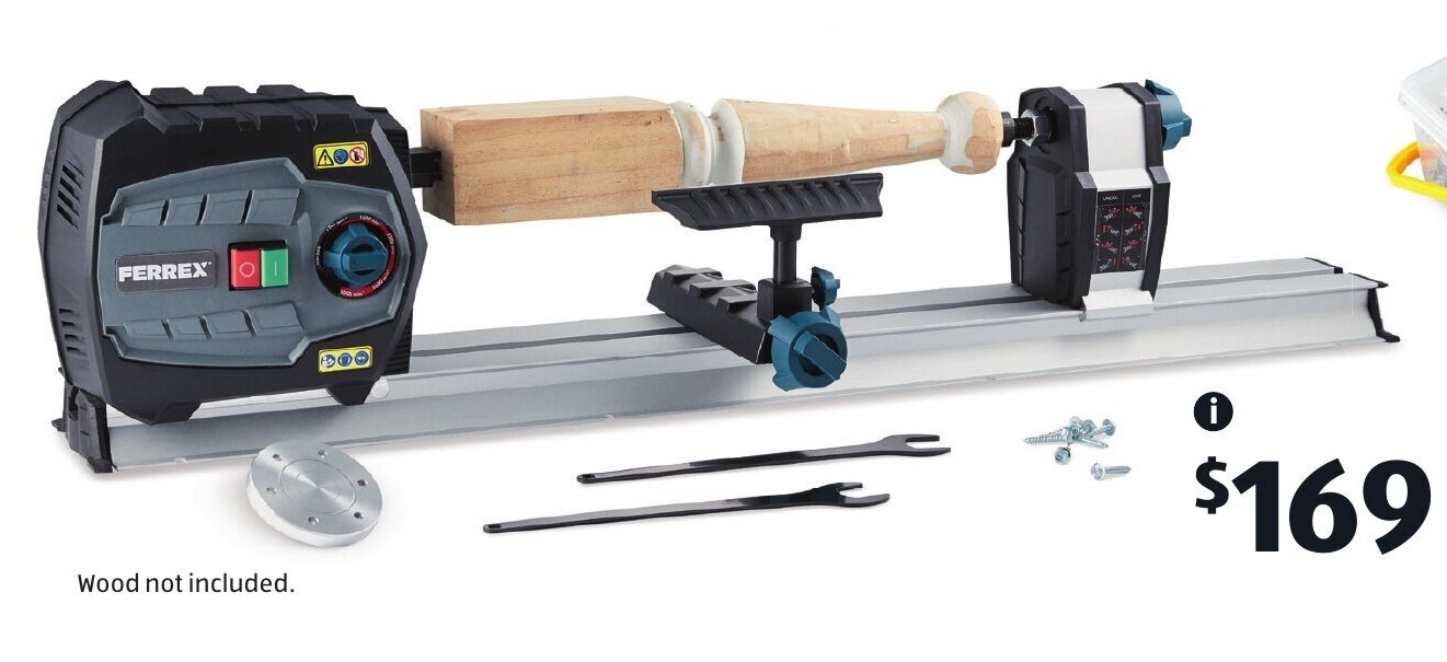 Wood Lathe 550W offer at ALDI