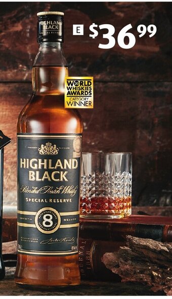 ALDI Highland Black 8yo Scotch Whisky 700ml offer