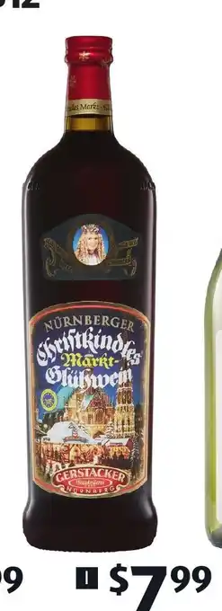 ALDI Gerstacker Nürnberger Christkindles Markt-Glühwein 1L offer