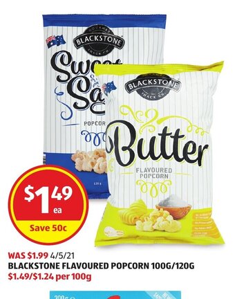 ALDI Blackstone Flavoured Popcorn 100g/120g offer
