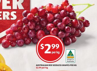 ALDI Australian Red Seedless Grapes offer