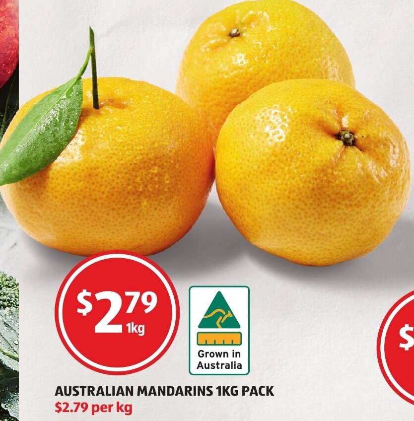 Australian Mandarins 1kg offer at ALDI