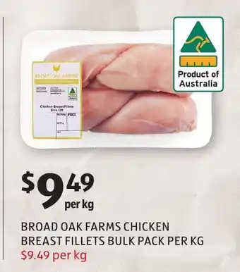 ALDI Broad Oak Farms Chicken Breast Fillets Bilk Pack offer