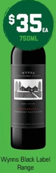 The Bottle O Wynns Black Label Range offer