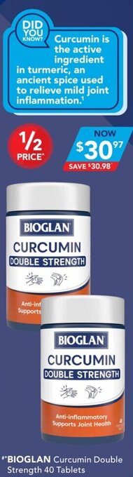 Amcal Pharmacies Bioglan Curcumin Double Strength offer