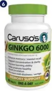 Amcal Pharmacies Ginkgo 6000 60 Tablets offer