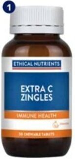 Extra C Zingles 50 Chewable Tablets
