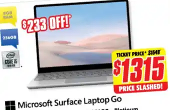 The Good Guys Microsoft Surface Laptop Go THJ-00016 offer