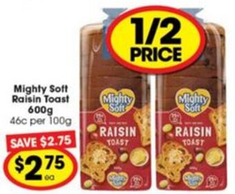 Mighty Soft Raisin Toast