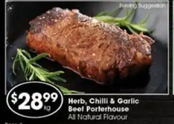 Ritchies Herb,Chilli & Garlic Beef Porterhouse offer