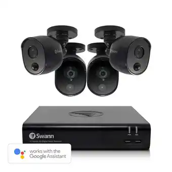 JB Hi-Fi Swann DVR-4480 4 Channel Full HD Security System with 4 x Thermal Sensing Cameras offer