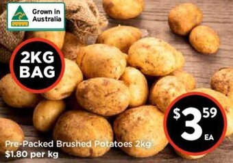 Foodworks Pre-Packed Brushed Potatoes 2kg offer