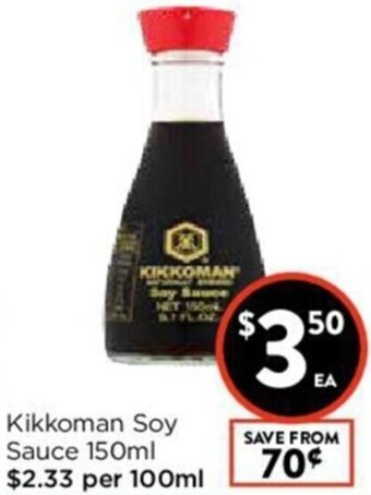 Foodworks Kikkoman Soy Sauce 150ml offer