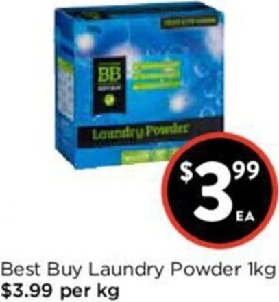 Foodworks Best Buy Laundry Powder 1kg offer
