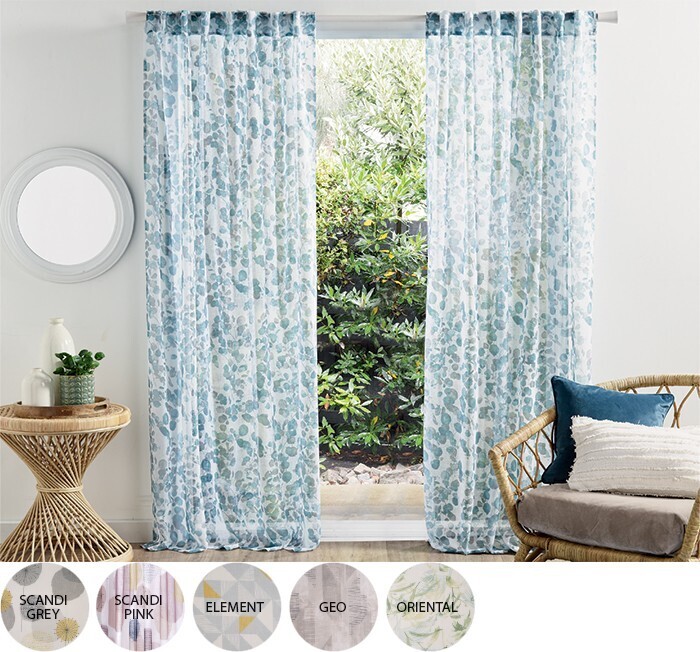 Spotlight 40% off Botanicals Sheer Concealed Tab Top Curtains offer