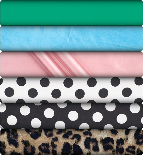 Spotlight Print & Plain Satin by the Metre offer