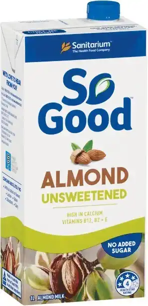 Woolworths Sanitarium So Good Almond or Almond Coconut Long Life Milk 1 Litre offer