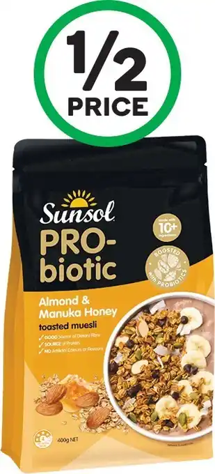 Woolworths Sunsol Pro-B Muesli 350-400g offer