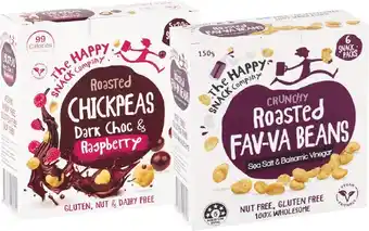 Happy Snack Chickpeas and Favva Beans 100-200g u2013 From the Health Food Aisle u2013 Excluding 150g Share Packs