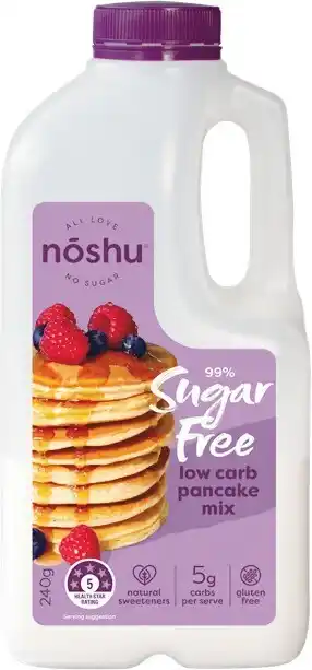 Noshu Sugar Free Low Carb or Buttermilk Pancake Mix 240g