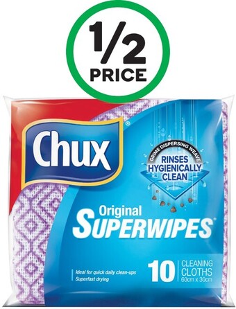 Woolworths Chux Superwipes Original Pk 10 offer