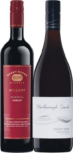 Woolworths Grant Burge Hillcot Merlot OR Marlborough Sounds Pinot Noir 750ml offer