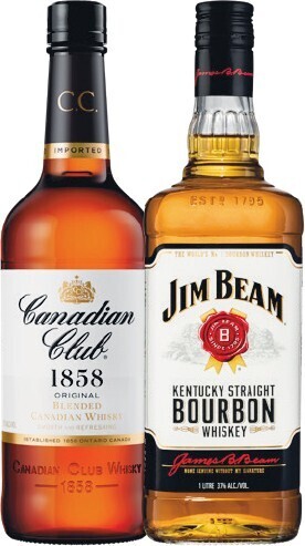 Woolworths Canadian Club Whisky OR Jim Beam White Label Bourbon 1 Litre offer