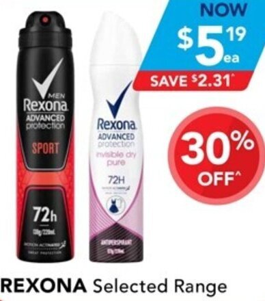 Amcal Pharmacies Rexona offer
