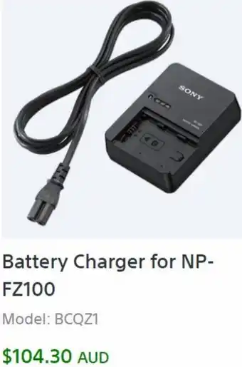 Battery Charger For NP-FZ100 BCQZ1