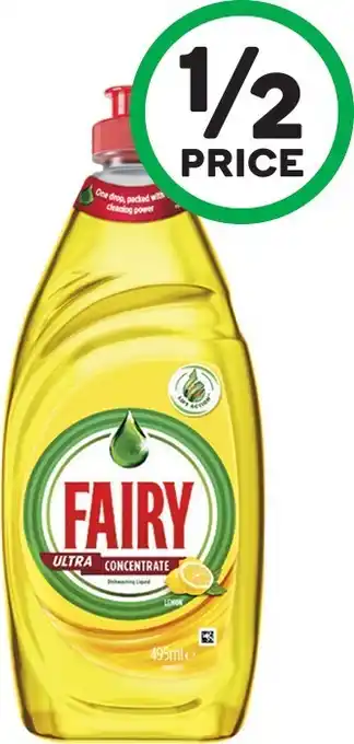 Woolworths Fairy Dishwashing Liquid 495ml or Antibacterial 485ml offer