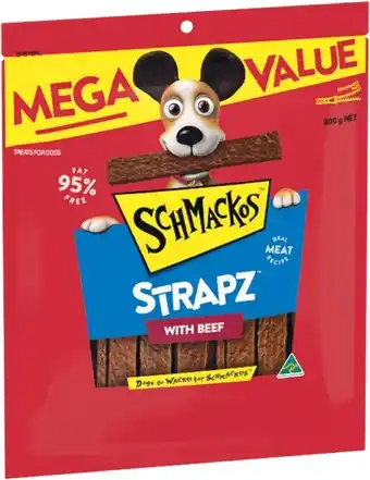 Woolworths Schmackos Strapz Dog Treats 800g offer