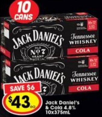 Ritchies Jack Daniel's & Cola offer