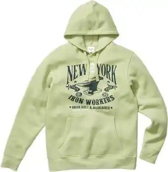 BIG W Brilliant Basics Men's NY Iron Hoodie - Lint Green offer