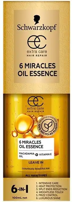 BIG W Schwarzkopf Extra Care 6 Miracles Oil Essence 100ml offer
