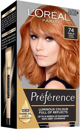 BIG W L'Oreal Paris Preference Hair Colour - 74 Dublin (Mango Copper) offer