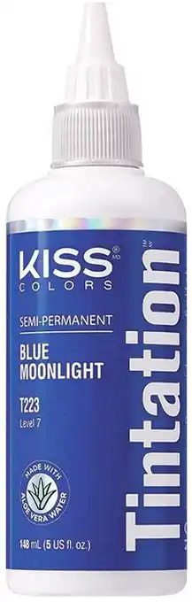 BIG W Kiss Tintation Semi-Permanent Hair Colour Treatment #T223 - Blue Moonlight offer