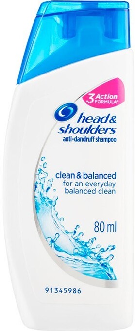 BIG W Head & Shoulders Clean & Balanced Anti-Dandruff Shampoo 80ml offer