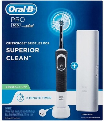 BIG W Oral-B Pro 100 Crossaction Electric Toothbrush - Black offer