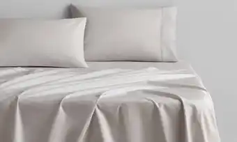 Myer Sheridan 300TC Classic Percale Gots Certified Organic Cotton 40cm Depth Sheet Set^ in Dove offer