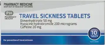 Pharmacy Best Buys Pharmacy Health Travel Sickness 10 Tablets offer