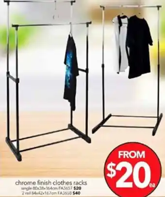 Cheap as Chips Chrome Finish Clothes Racks FA3657/FA3658 offer