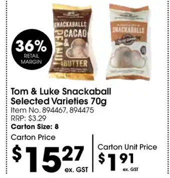 Tom & Luke Snackaball Selected Varieties