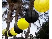 The Party People Shop Festoon Lantern String - Black & Yellow offer