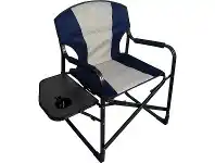 BCF Wanderer Directors Chair With Side Table 55x85x85cm Durable White and Blue @ Club BCF offer