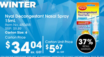 Nyal Decongestant Nasal Spray 15ml