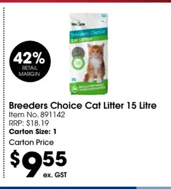 Campbells Wholesale Breeders Choice Cat Litter 15Litre offer