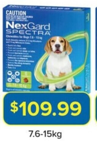 Nexgard Spectra Flea, Tick & Worming 6 Pack 7.6-15kg