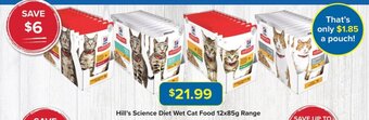 PetO Hill's Science Diet Wet Cat Food 12x85g Range offer